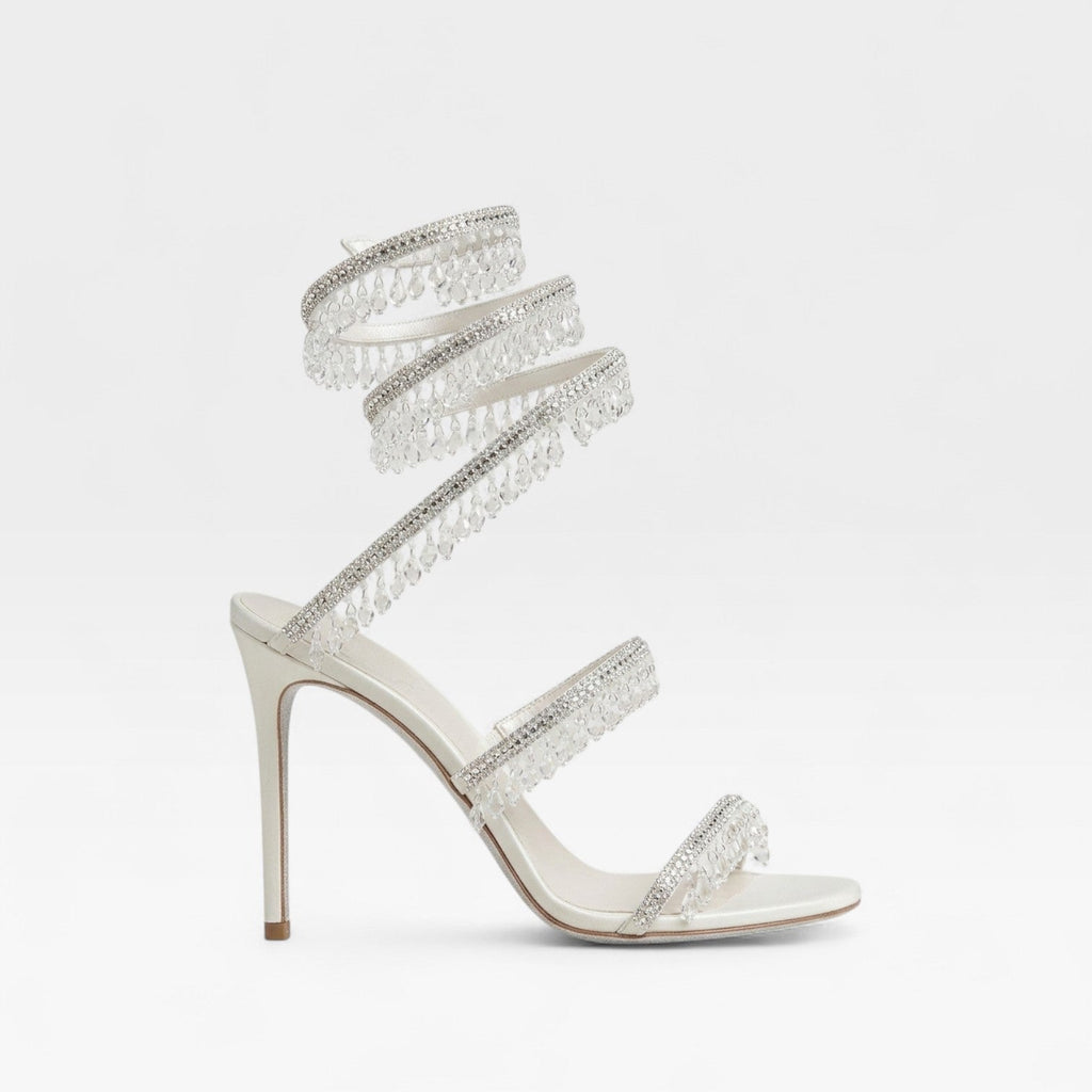 Anouk | Women's Crystal Strappy Heels – Elegant Evening Sandals