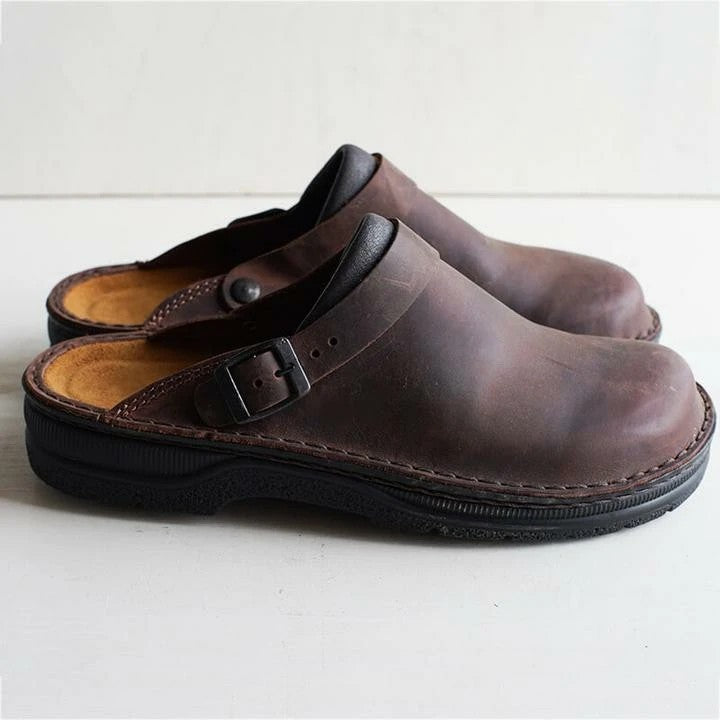 Florence | Leather Clogs – Cushioned Slip-On Everyday Shoes