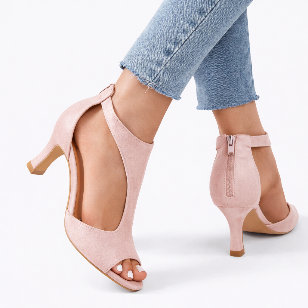 Cassia | Women's Cut-Out Heeled Sandals - Cushioned Occasion Shoes