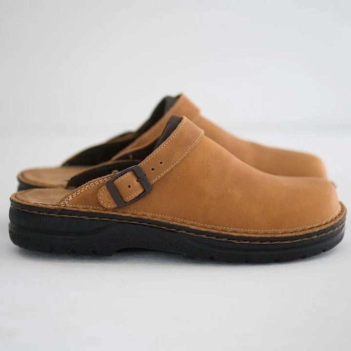 Florence | Leather Clogs – Cushioned Slip-On Everyday Shoes