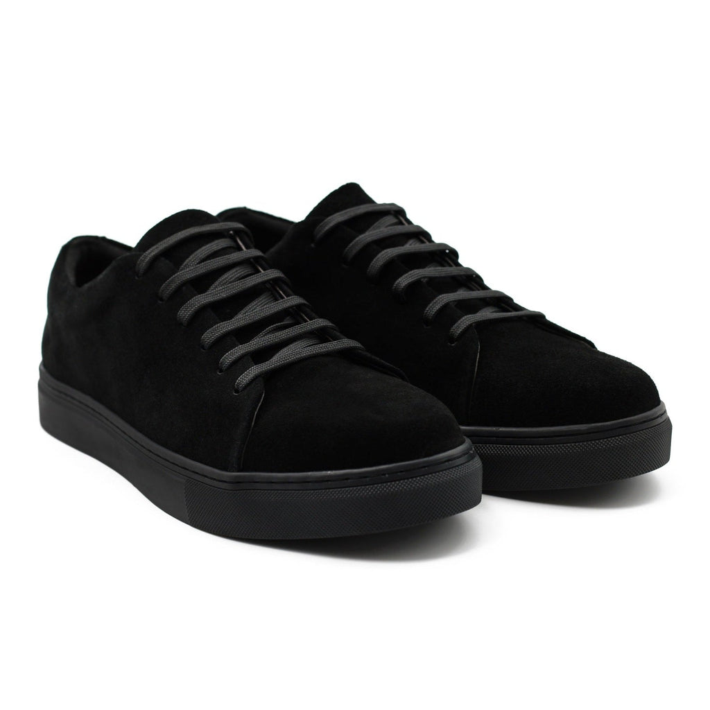 Hamish | Men's Suede-Look Lace-Up Trainers - Classic Cupsole Sneakers