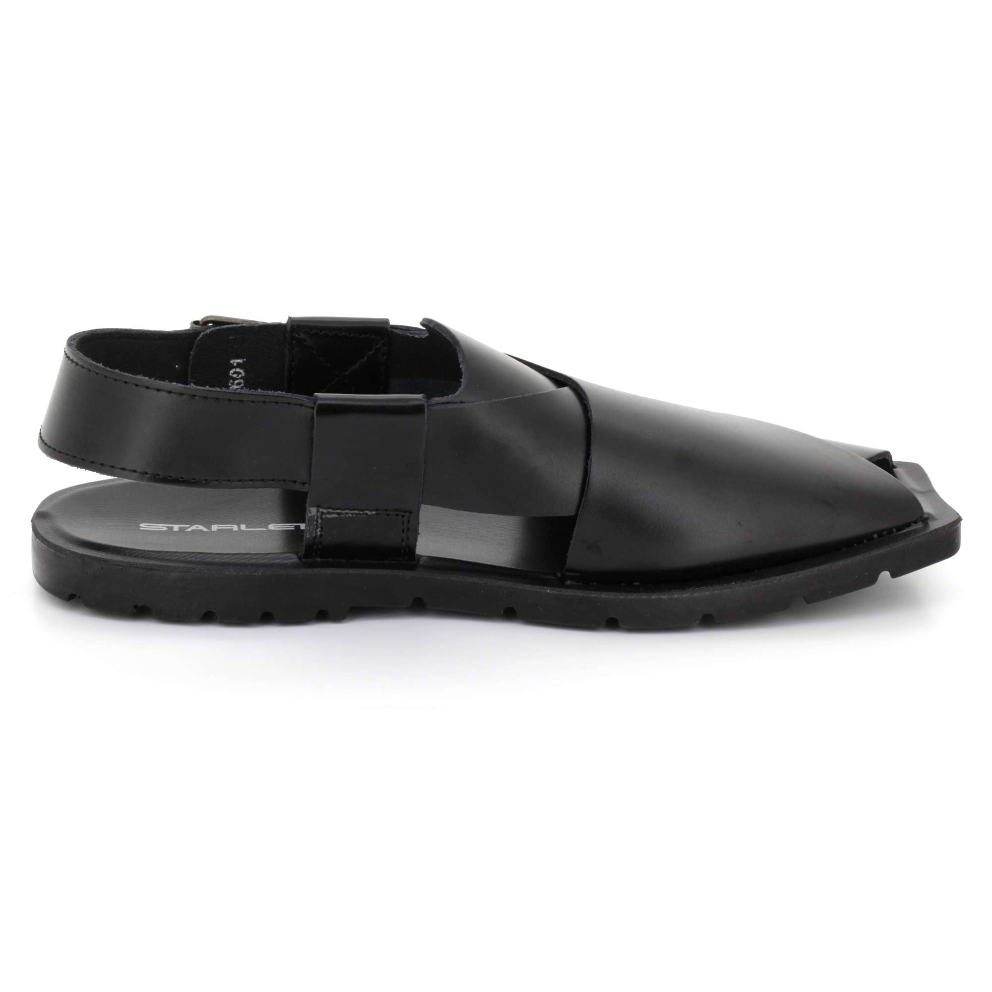 Kenneth | Men's Faux Leather Peshawari Sandals - Cross-Over Strap Ethnic Sandals