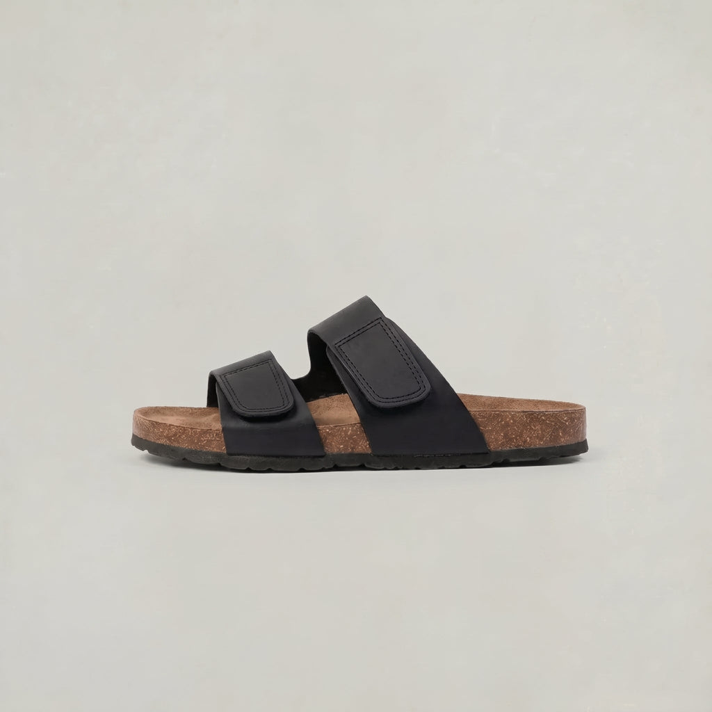 Theo | Men's Double Strap Slides – Adjustable Open-Toe Sandals