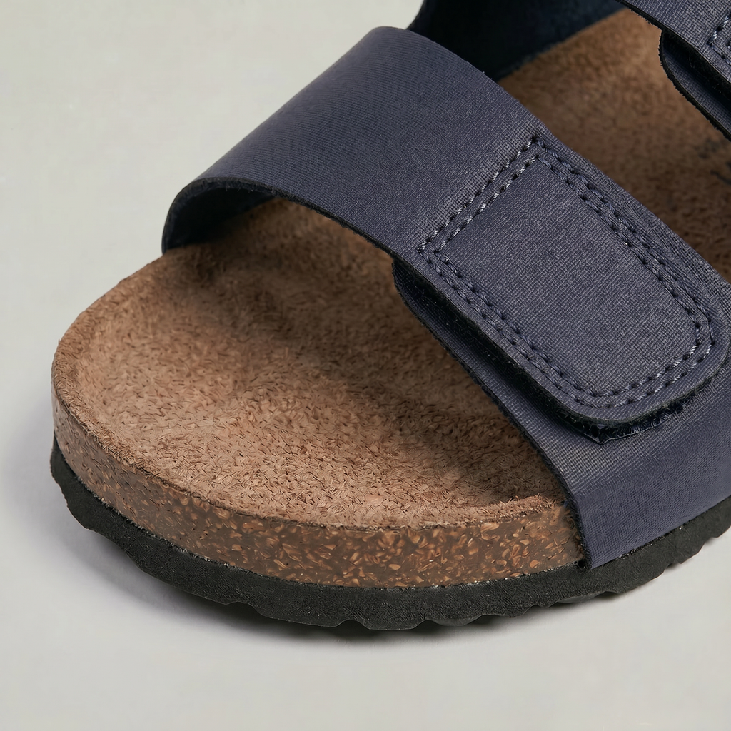 Theo | Men's Double Strap Slides – Adjustable Open-Toe Sandals