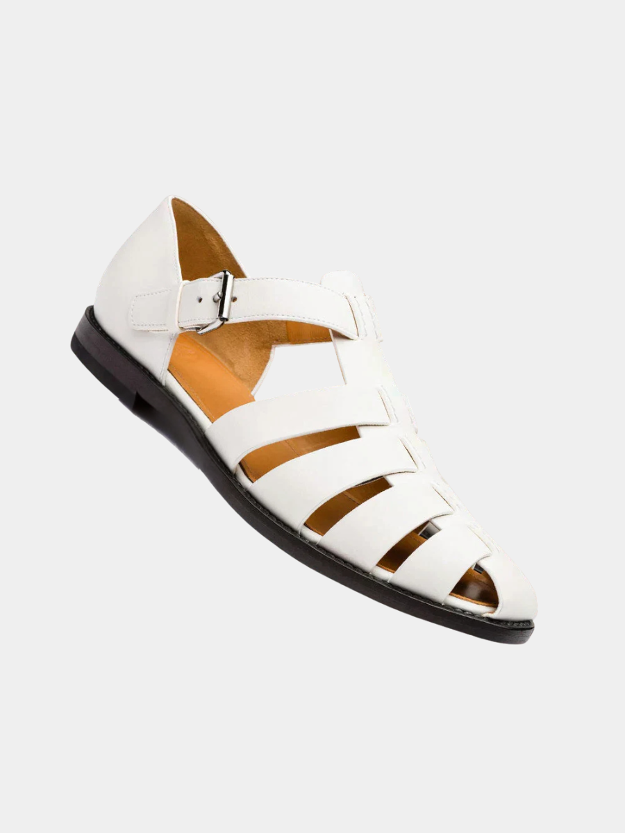 Rowan | Men's Leather-Look Sandals - Adjustable Strap Summer Sandals