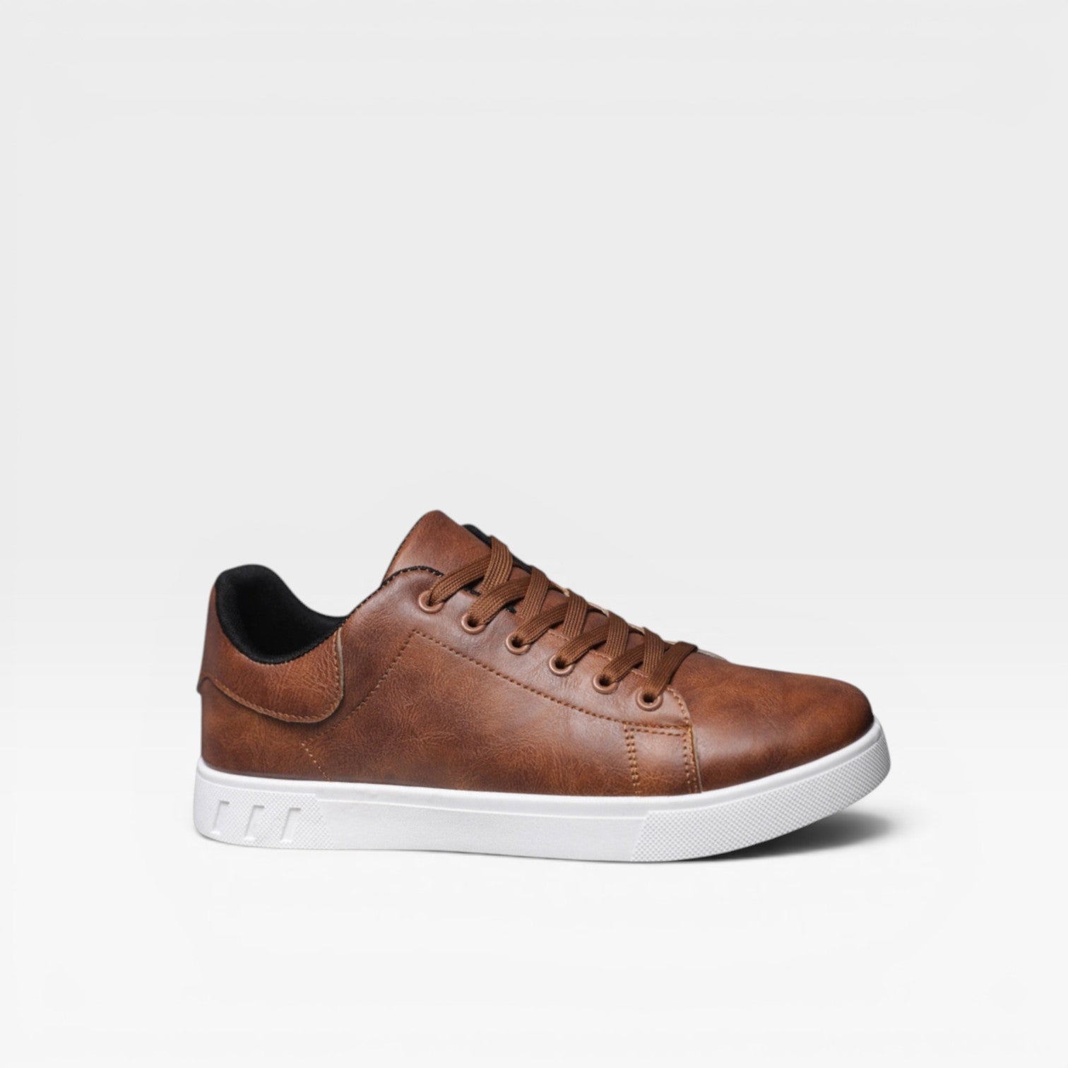 Noah | Men's Casual Leather Sneakers – Minimalist Lace-Up Low-Top Everyday Trainers
