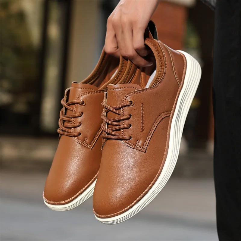 Wilfred | Men's Leather-Look Lace-Up Shoes - Smart-Casual Everyday Footwear