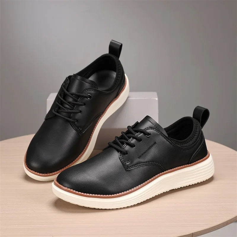 Wilfred | Men's Leather-Look Lace-Up Shoes - Smart-Casual Everyday Footwear