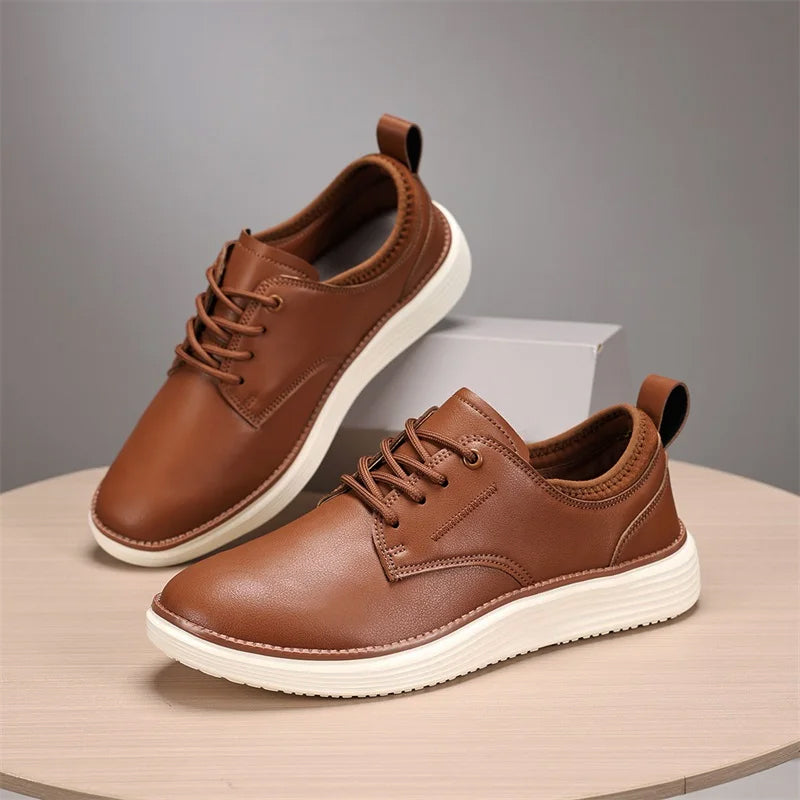 Wilfred | Men's Leather-Look Lace-Up Shoes - Smart-Casual Everyday Footwear