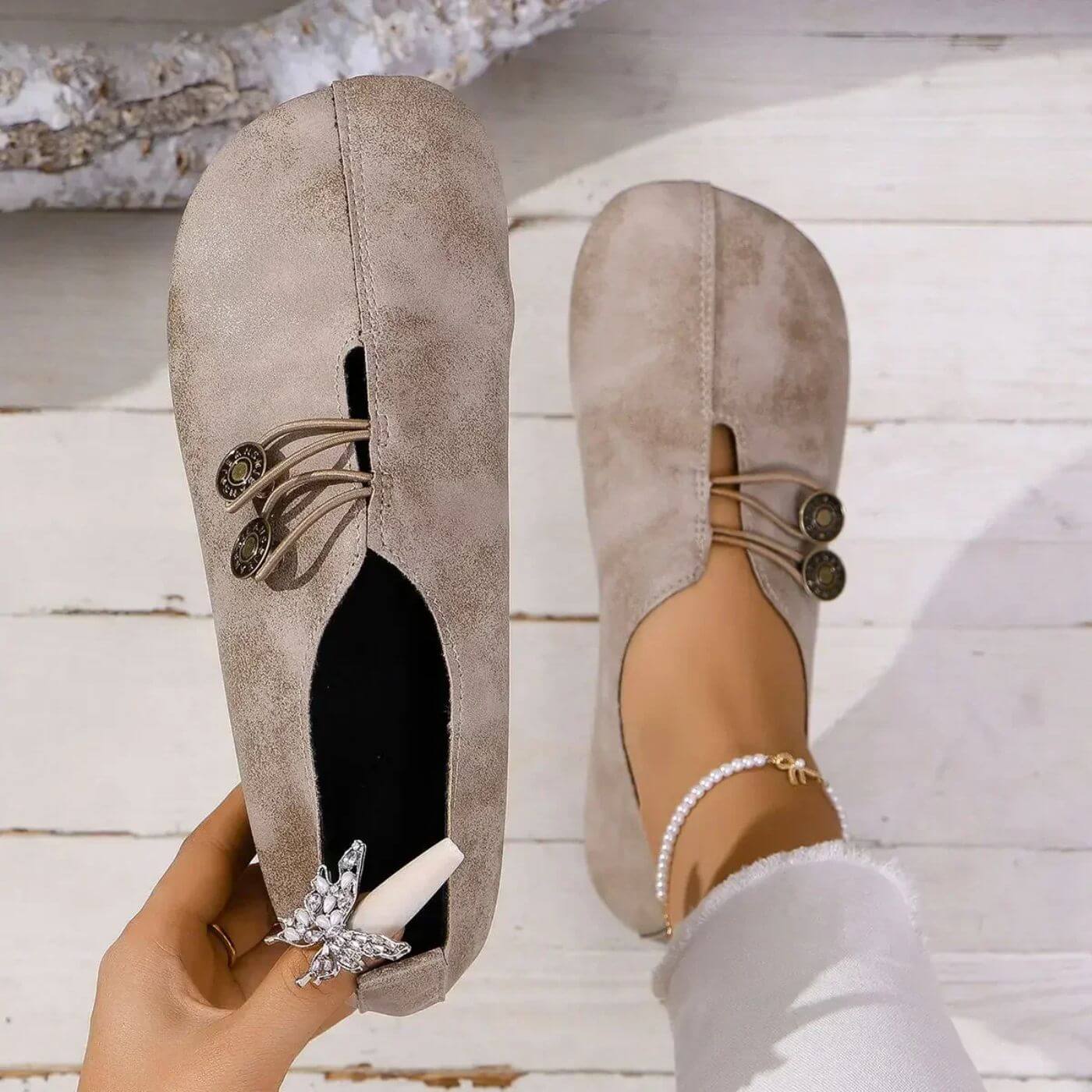 Delphine | Women's Cushioned Everyday Flats - Lightweight Casual Shoes
