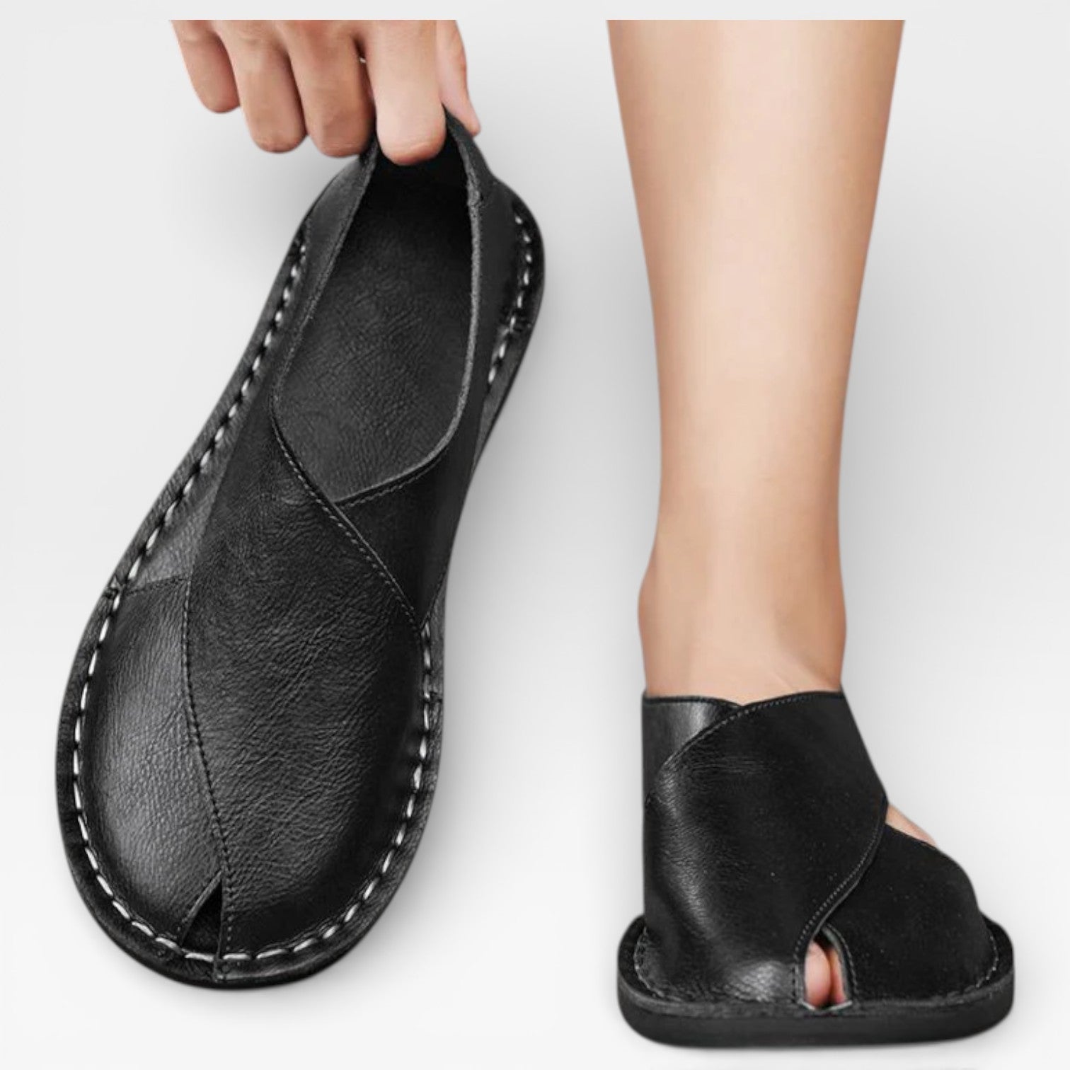 Marcus | Men's Leather-Look Sandals - Smart-Casual Summer Shoes