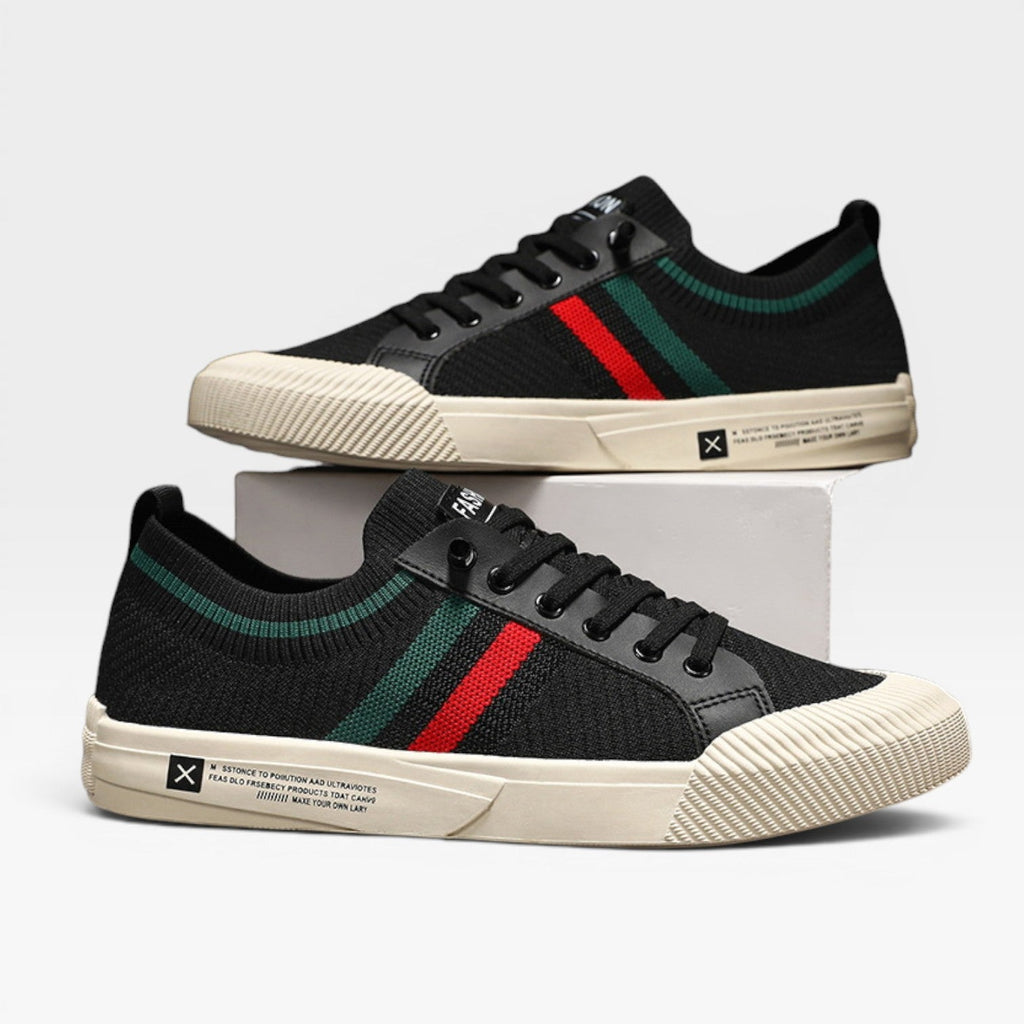 Corwin | Men's Knit Lace-Up Trainers - Casual Everyday Sneakers