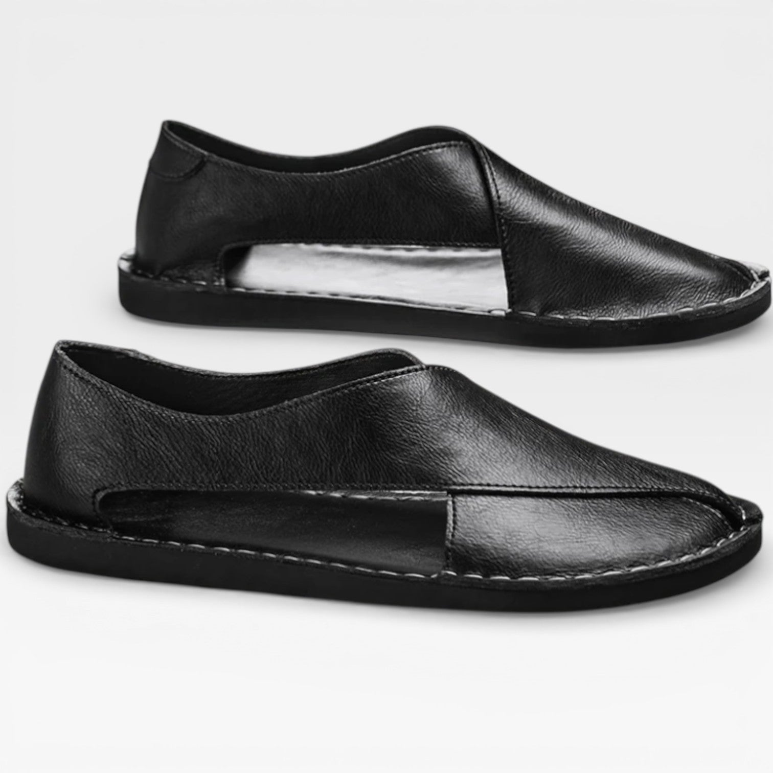 Marcus | Men's Leather-Look Sandals - Smart-Casual Summer Shoes