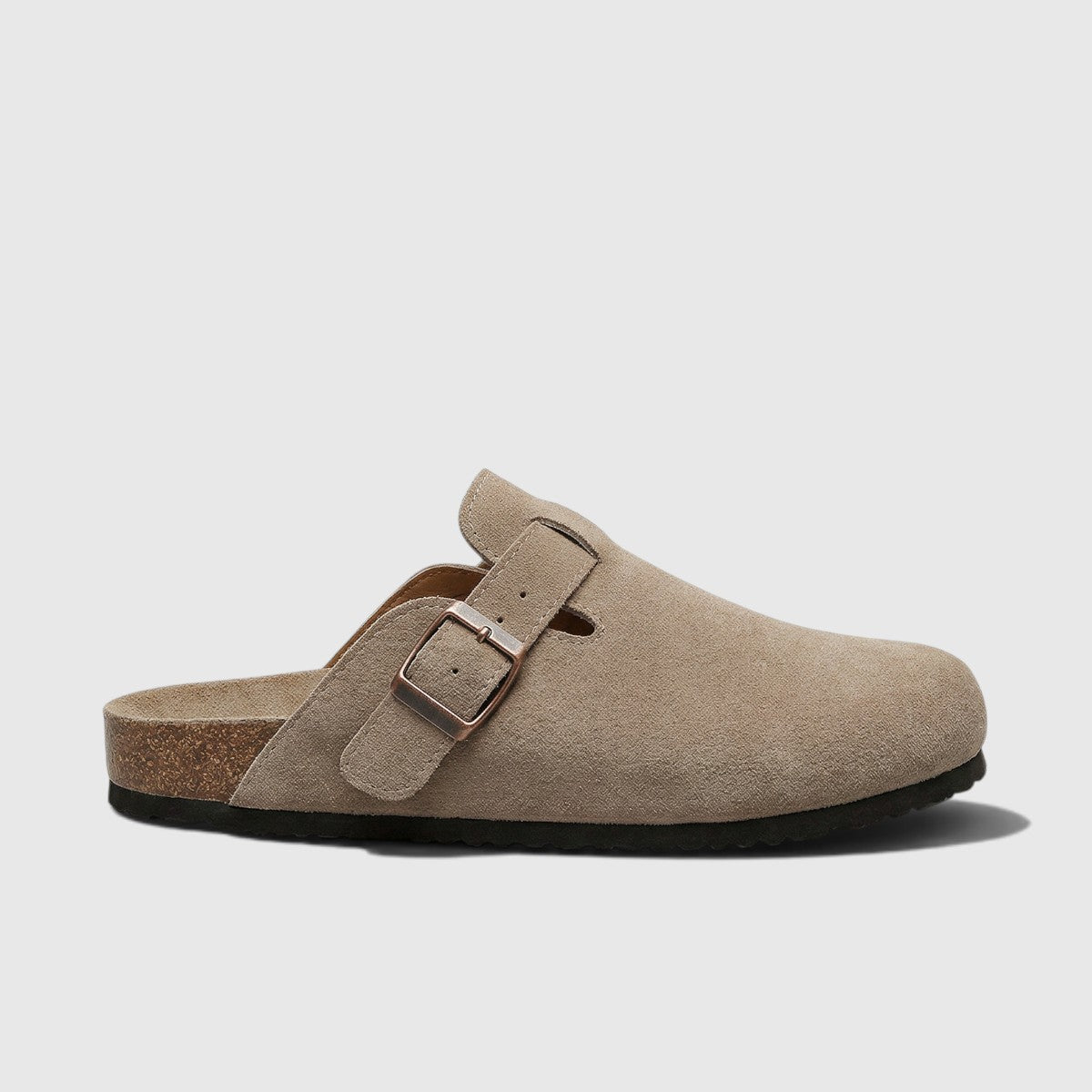 Bertie | Men's Slip-On Clogs - Buckle Strap Cushioned Footbed Shoes