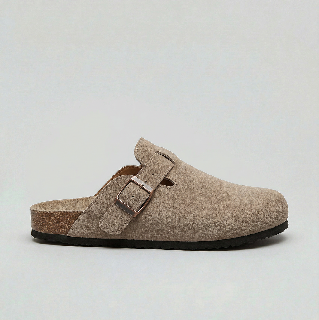 Bertie | Men's Slip-On Clogs - Buckle Strap Cushioned Footbed Shoes