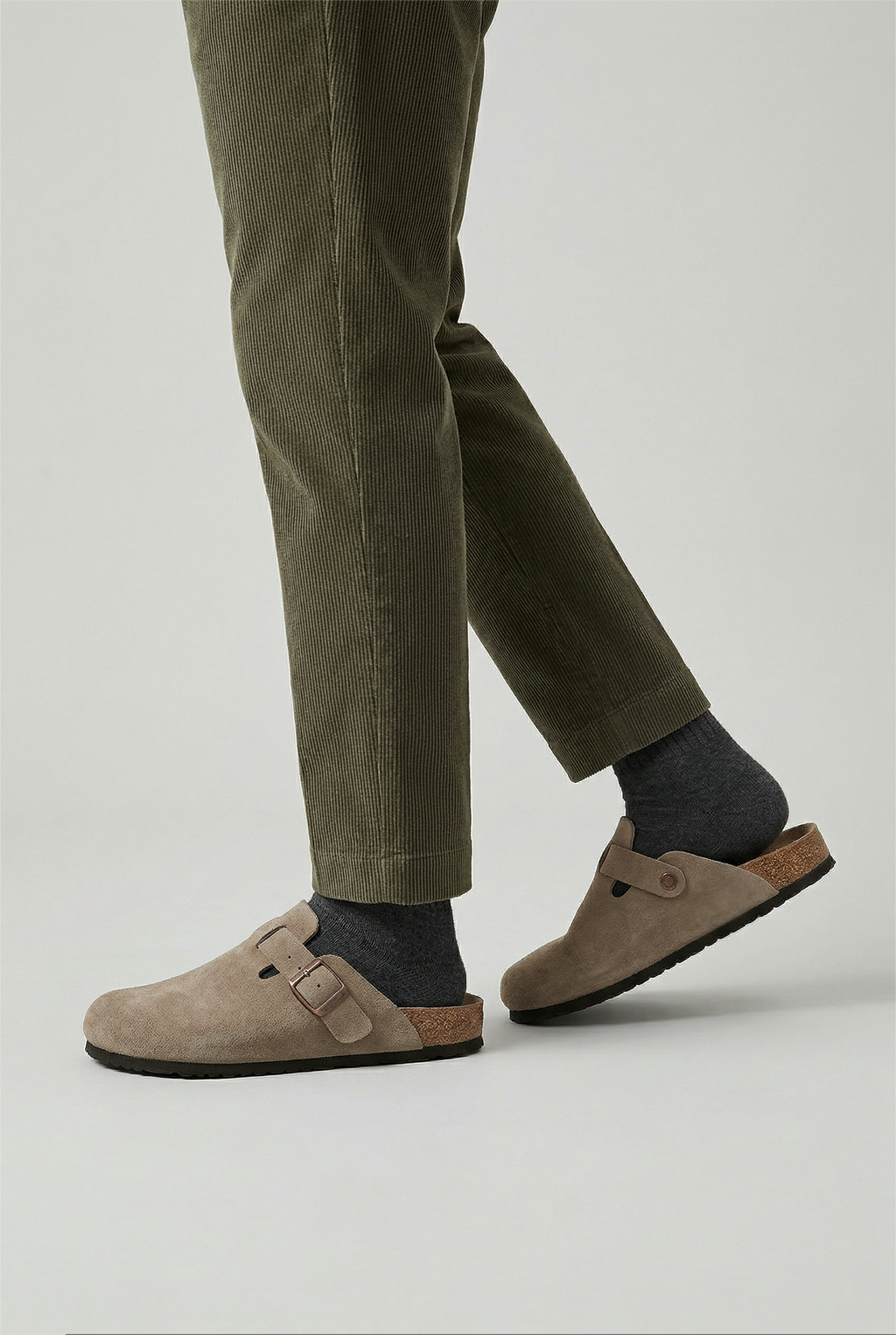 Bertie | Men's Slip-On Clogs - Buckle Strap Cushioned Footbed Shoes