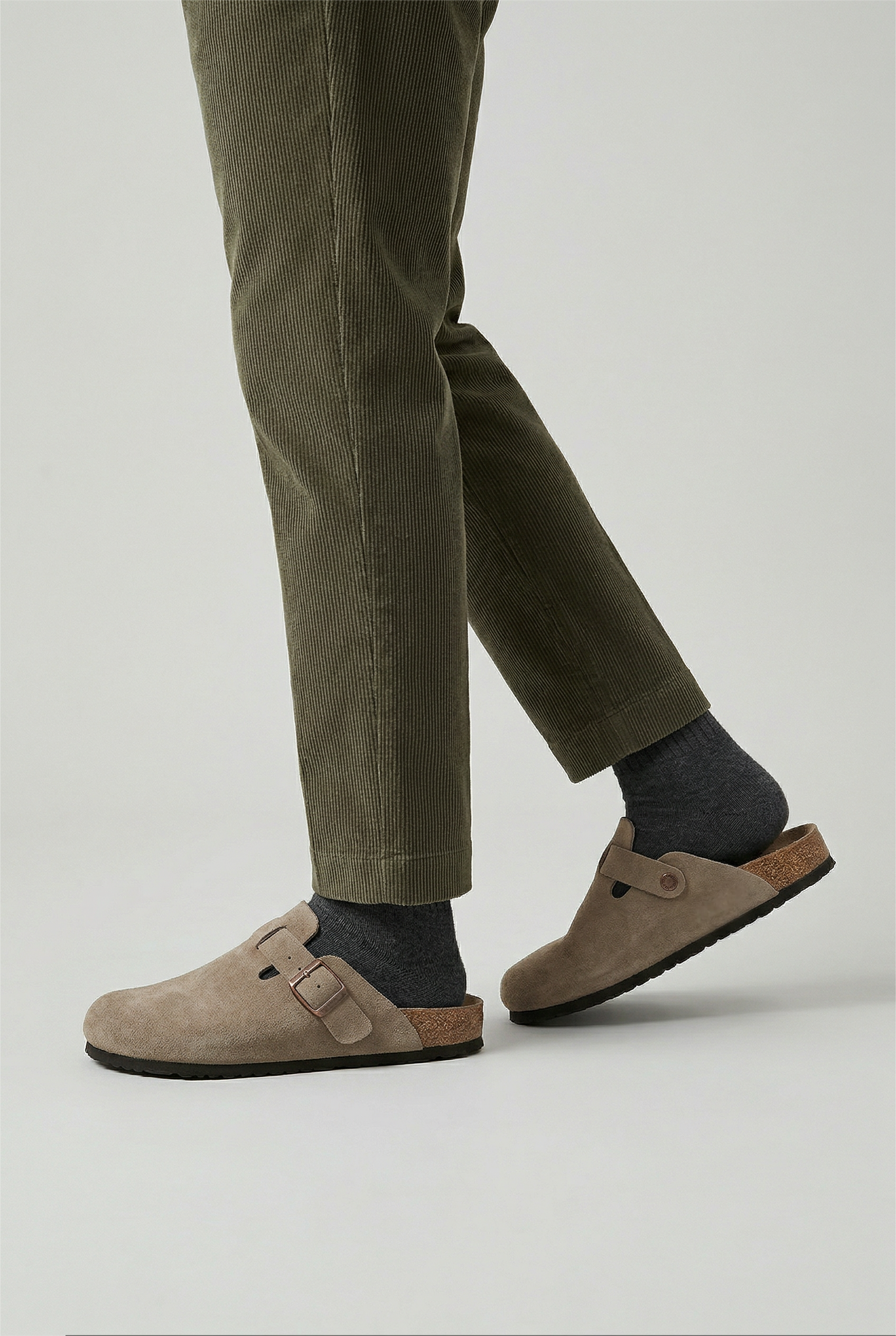 Bertie | Men's Slip-On Clogs - Buckle Strap Cushioned Footbed Shoes