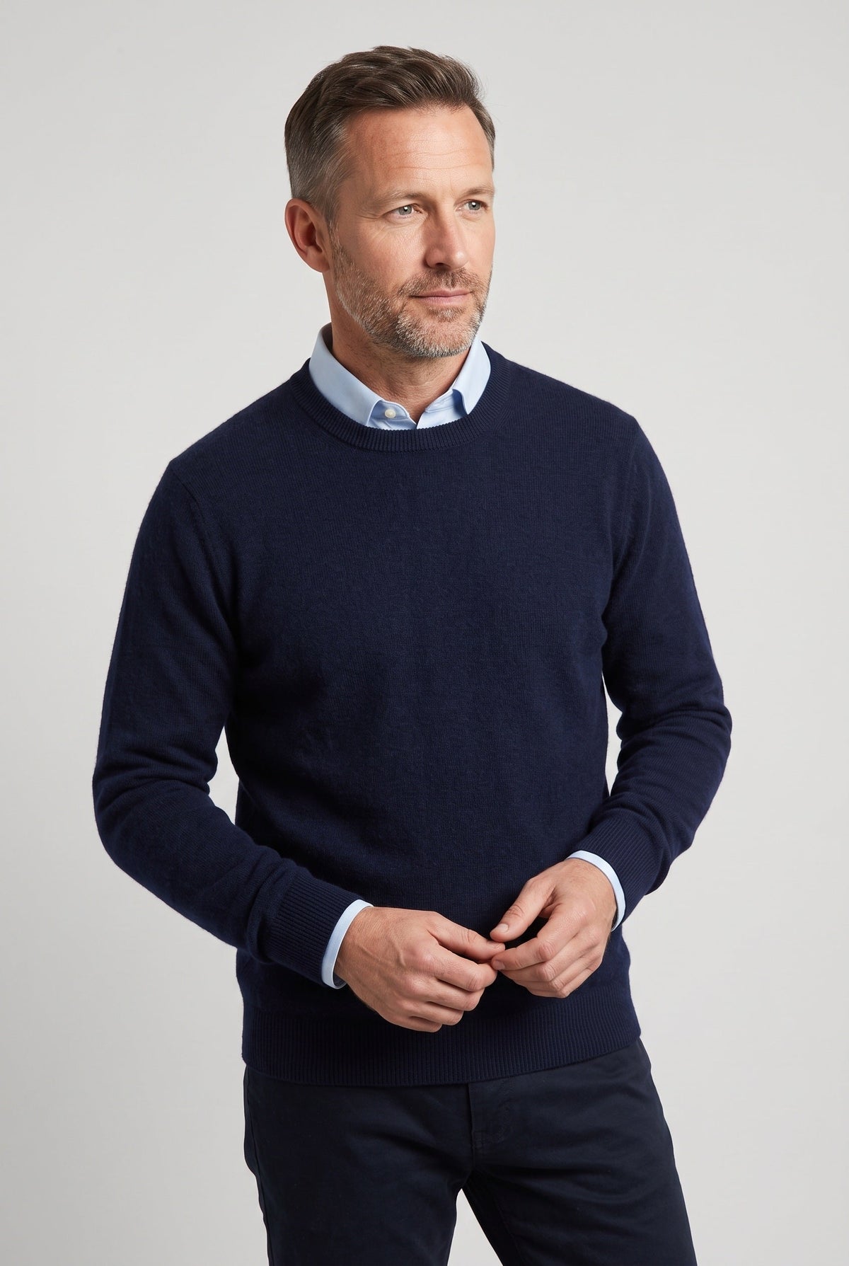 Norris | Men's Knitted Jumper - Crew and V Neck Ribbed Knitwear