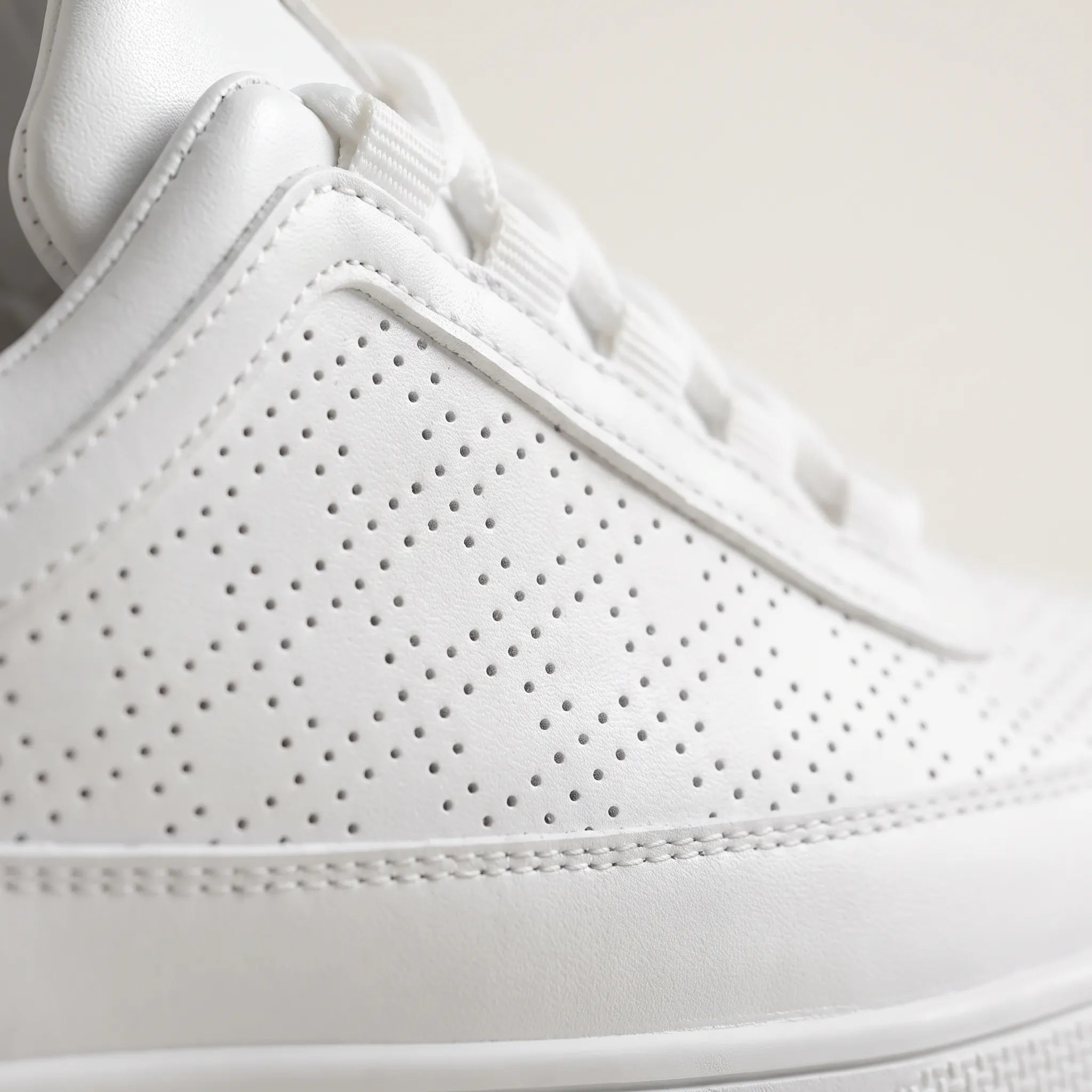 Ronan | Men's Leather-Look Perforated Trainers - Casual Lace-Up Trainers