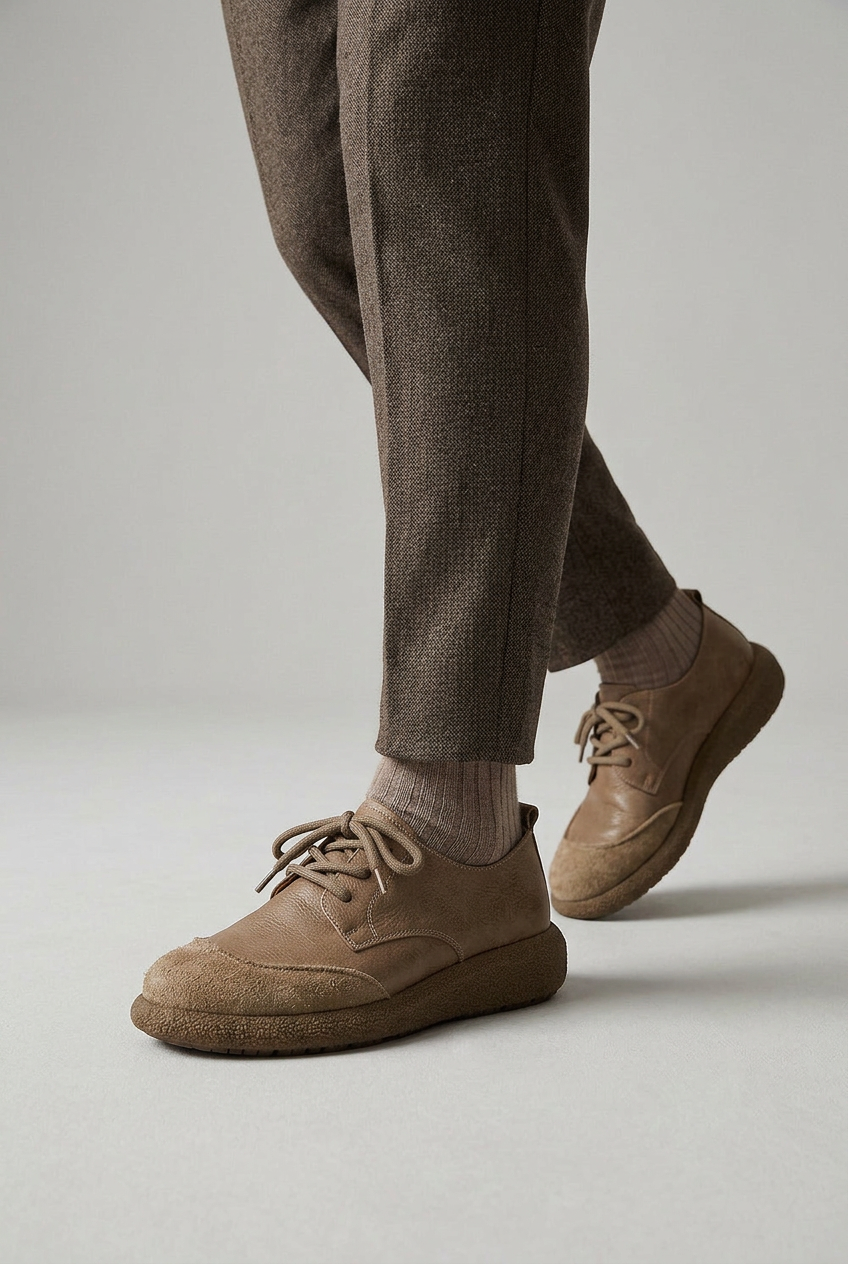 Sterling | Men's Suede-Look and Leather-Look Shoes - Cushioned Insole Smart-Casual Shoes