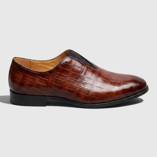 Alexander | Men's Textured Slip-On Formal Shoes - Smart Business Loafers
