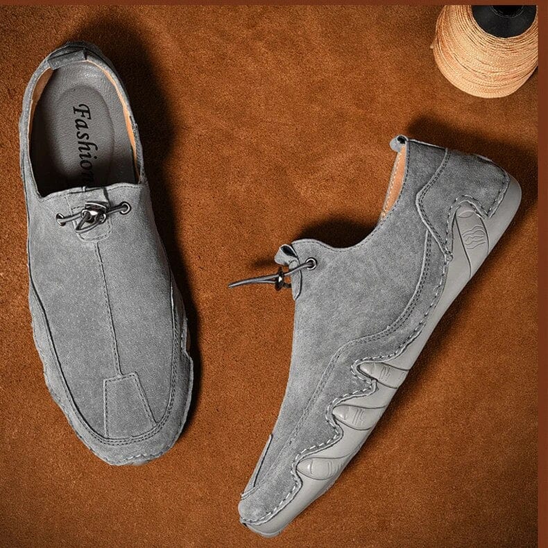 Nathaniel | Men's Slip-On Trainers - Elastic Lacing Anti-Slip Casual Shoes