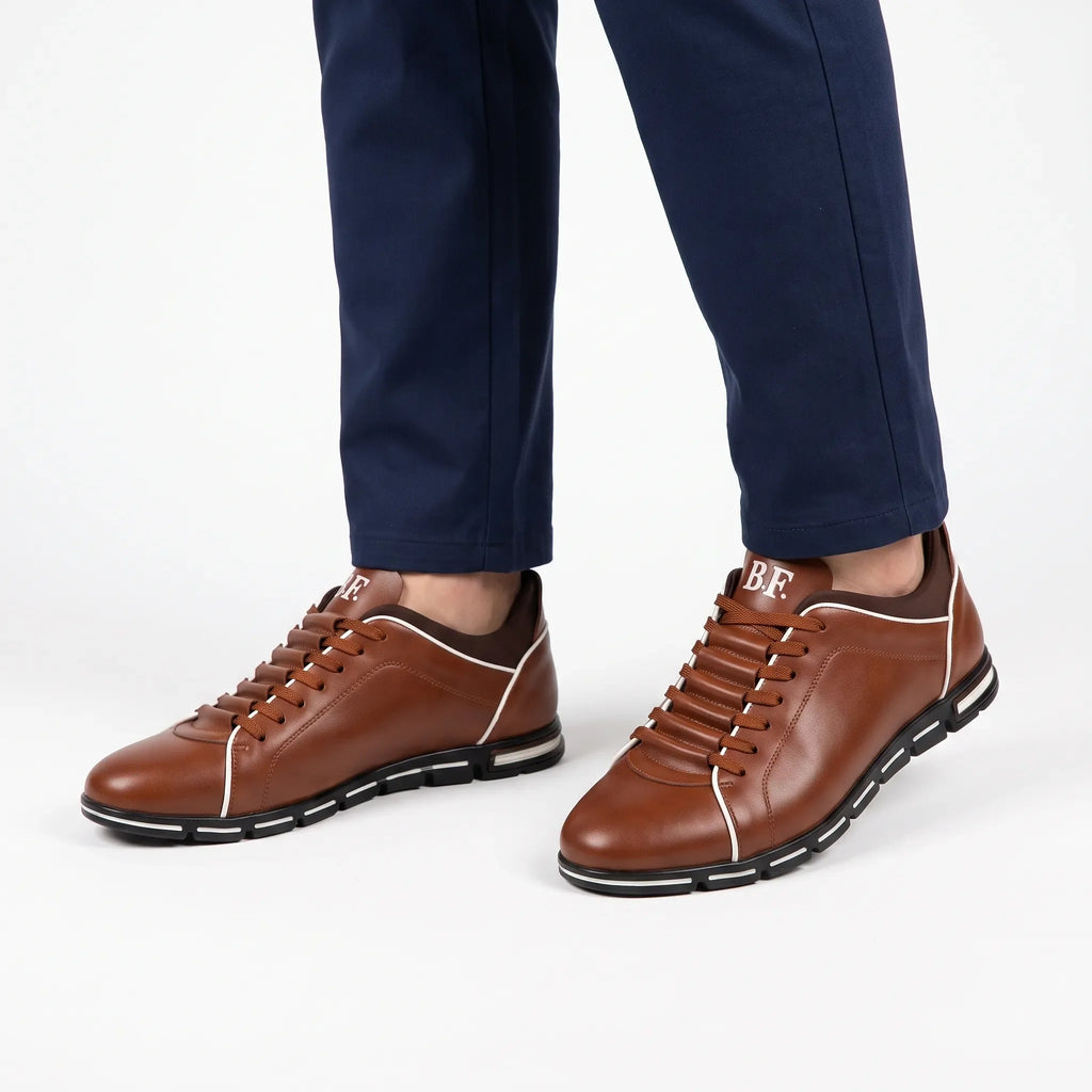Callan | Men's Smart-Casual Low-Top Trainers - Lace-Up Everyday Shoes
