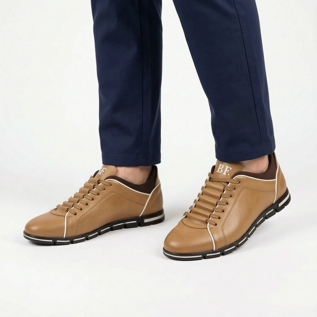 Callan | Men's Smart-Casual Low-Top Trainers - Lace-Up Everyday Shoes