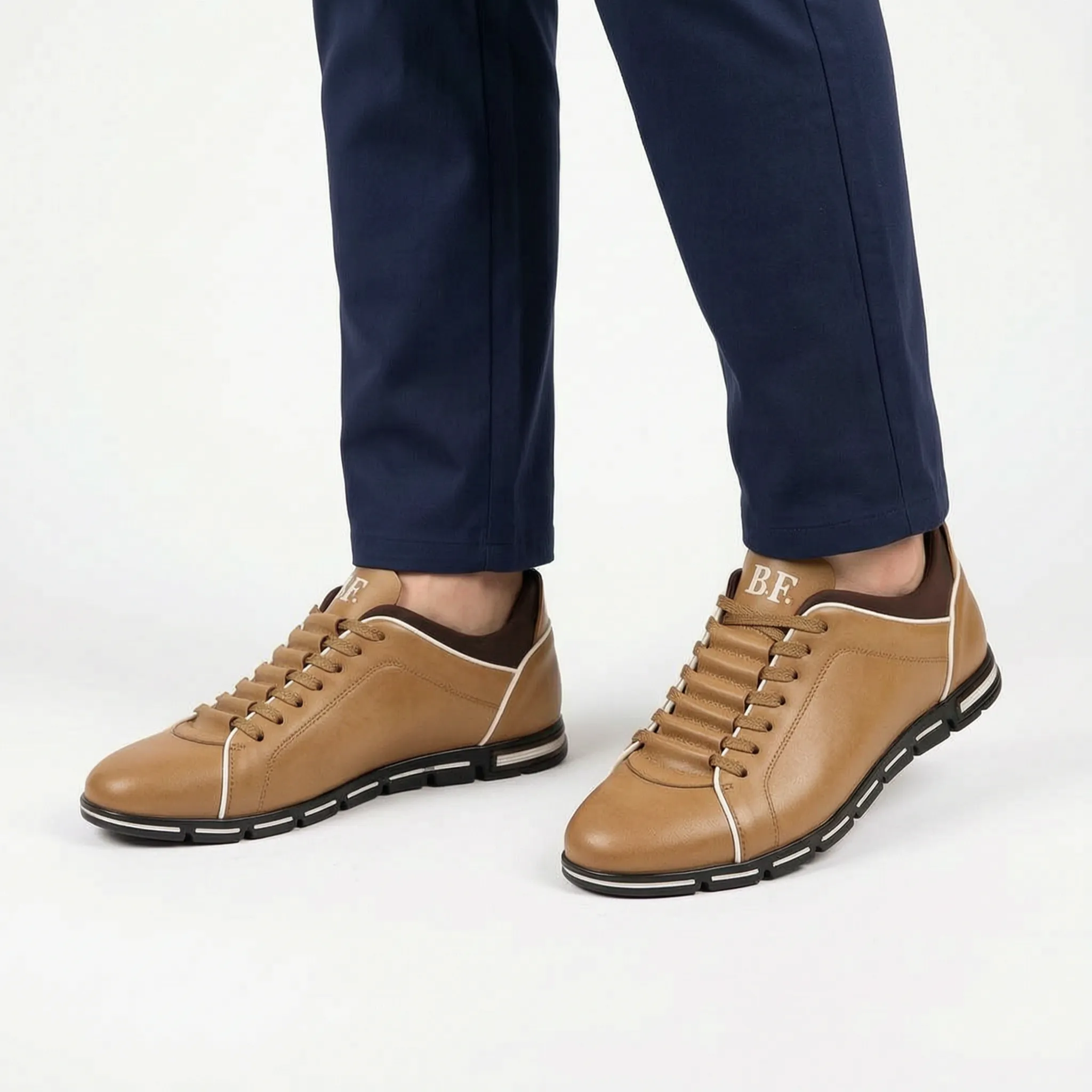 Callan | Men's Smart-Casual Low-Top Trainers - Lace-Up Everyday Shoes