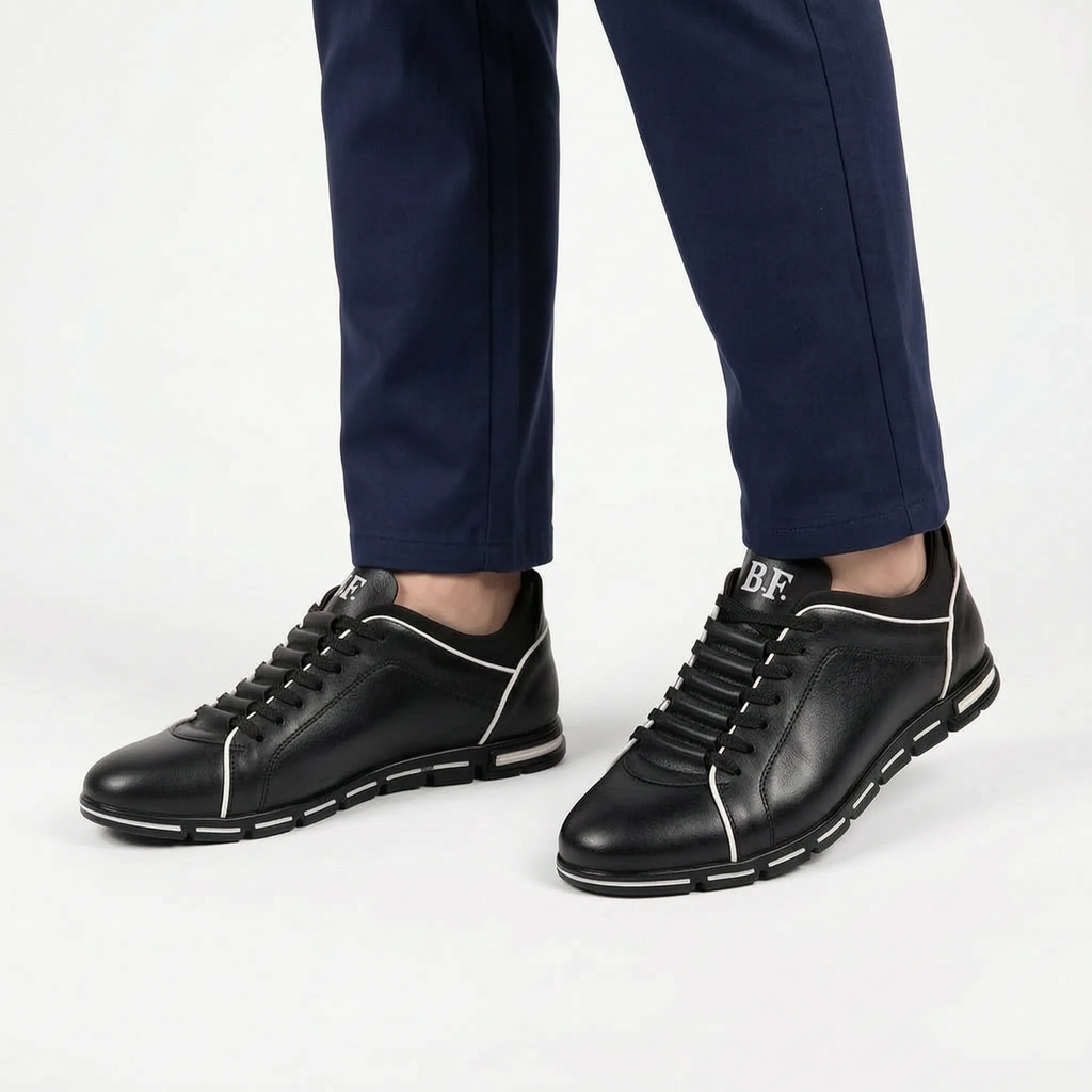 Callan | Men's Smart-Casual Low-Top Trainers - Lace-Up Everyday Shoes