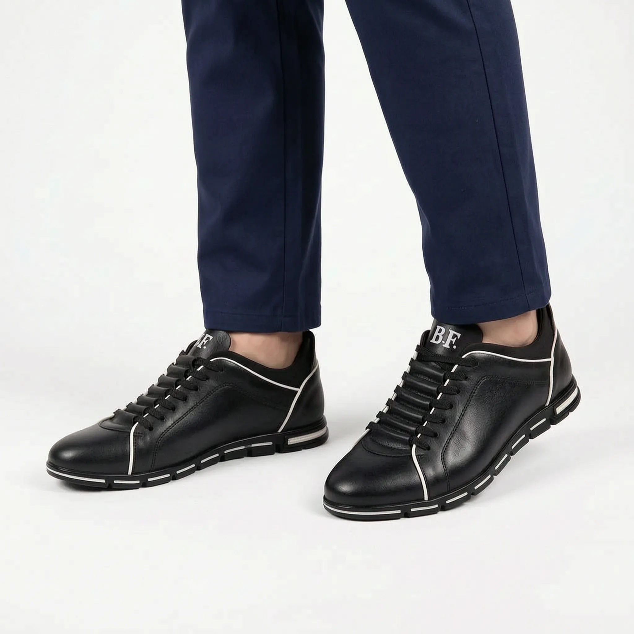 Callan | Men's Smart-Casual Low-Top Trainers - Lace-Up Everyday Shoes