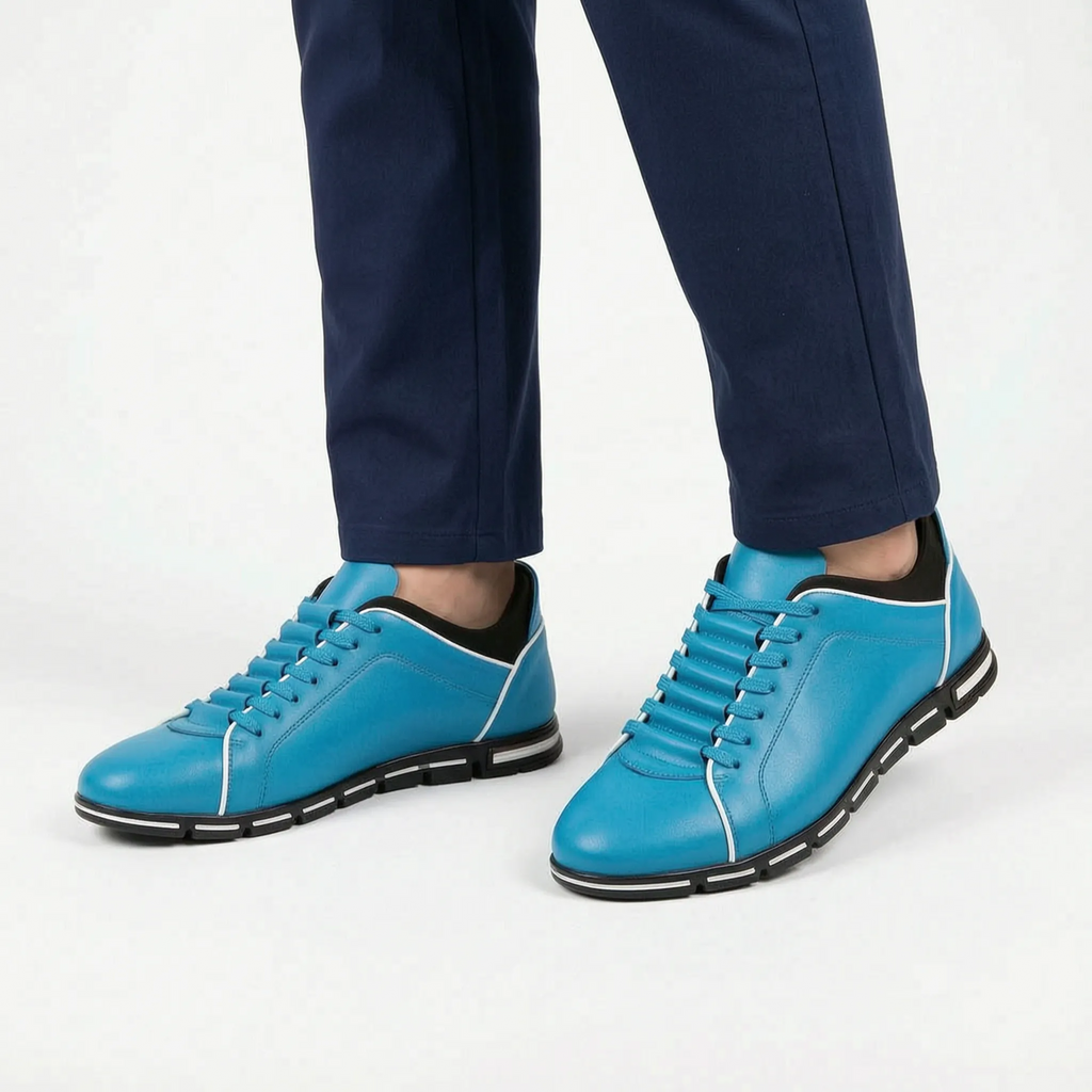 Callan | Men's Smart-Casual Low-Top Trainers - Lace-Up Everyday Shoes