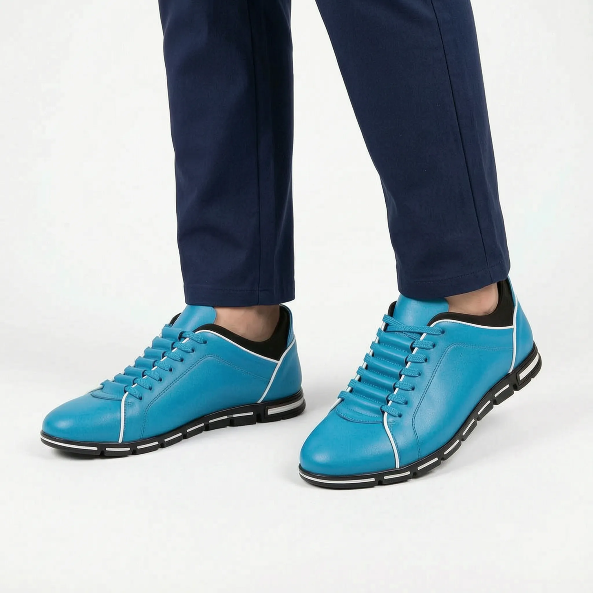 Callan | Men's Smart-Casual Low-Top Trainers - Lace-Up Everyday Shoes