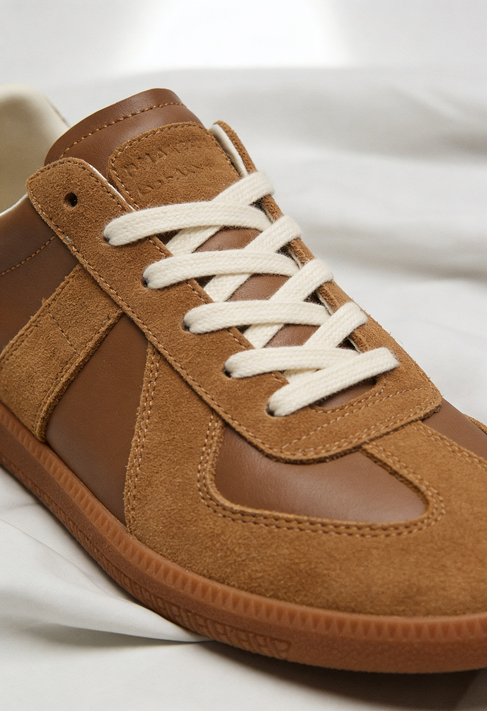 Fintan | Men's Suede-Look Trainers - Cushioned Sole Lace-Up Trainers