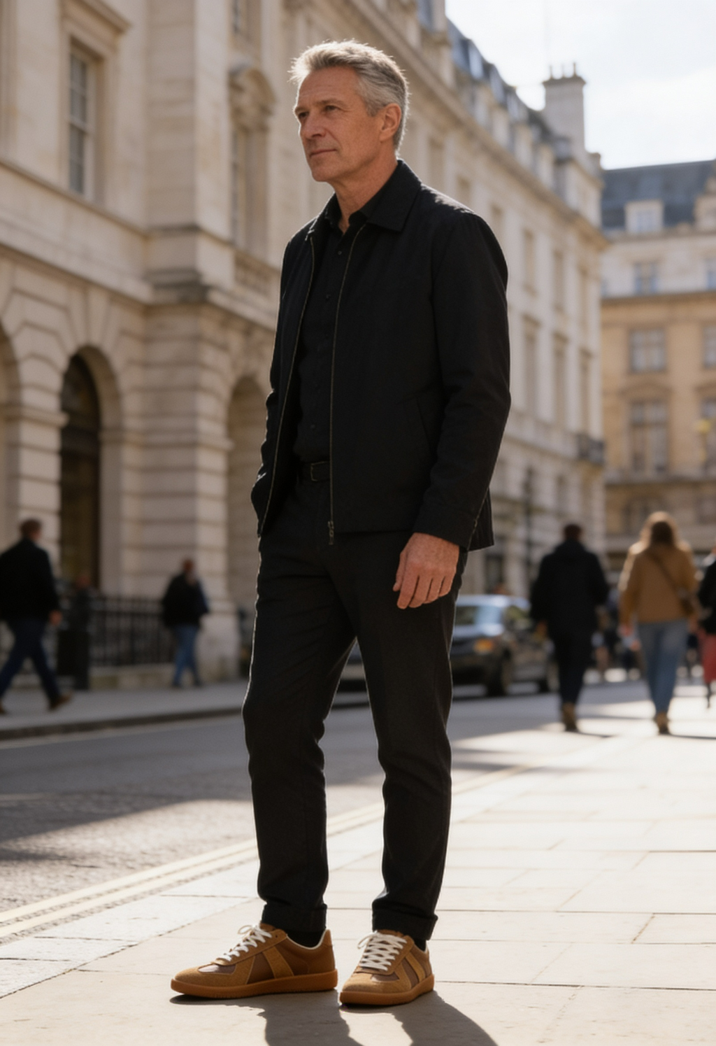 Fintan | Men's Suede-Look Trainers - Cushioned Sole Lace-Up Trainers