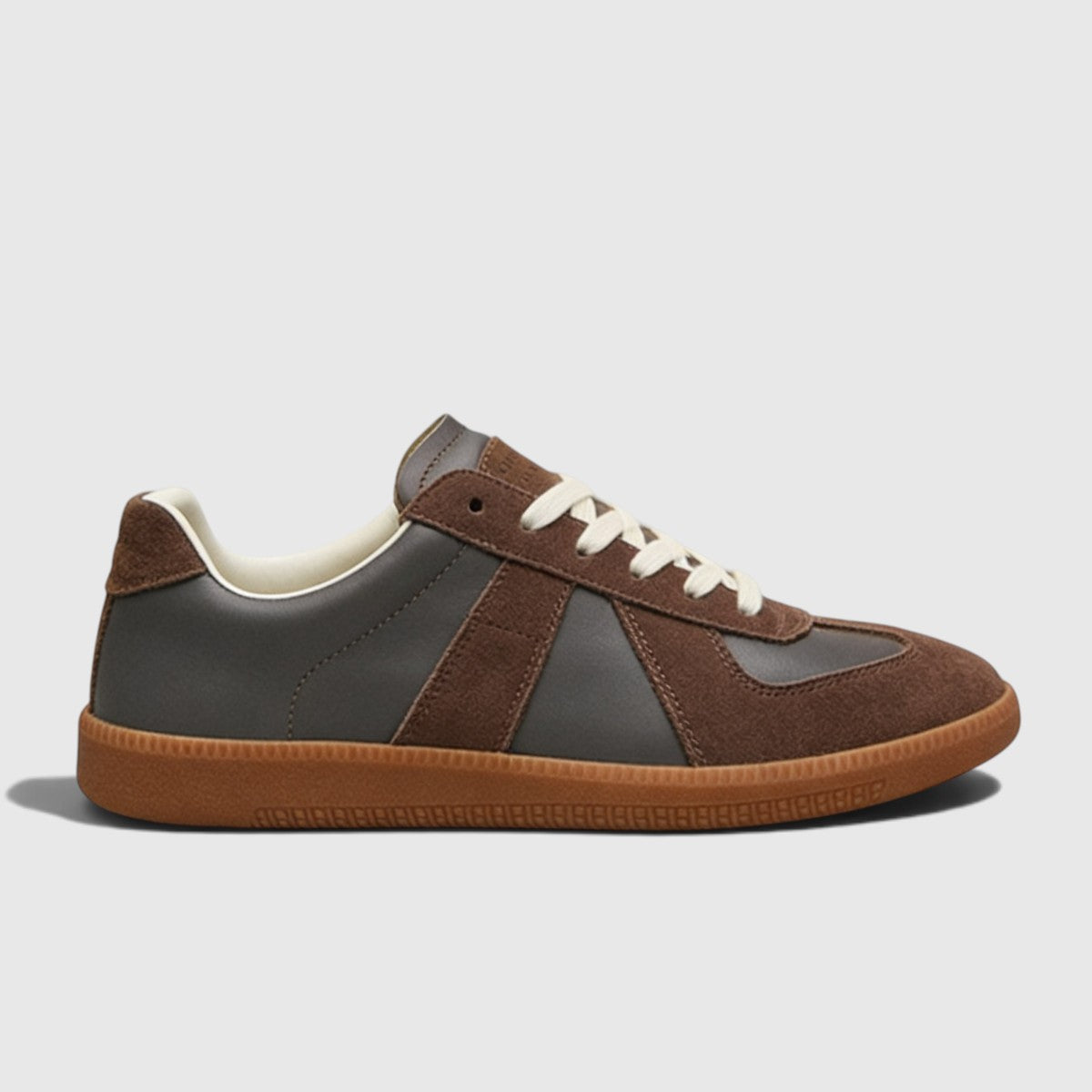 Fintan | Men's Suede-Look Trainers - Cushioned Sole Lace-Up Trainers