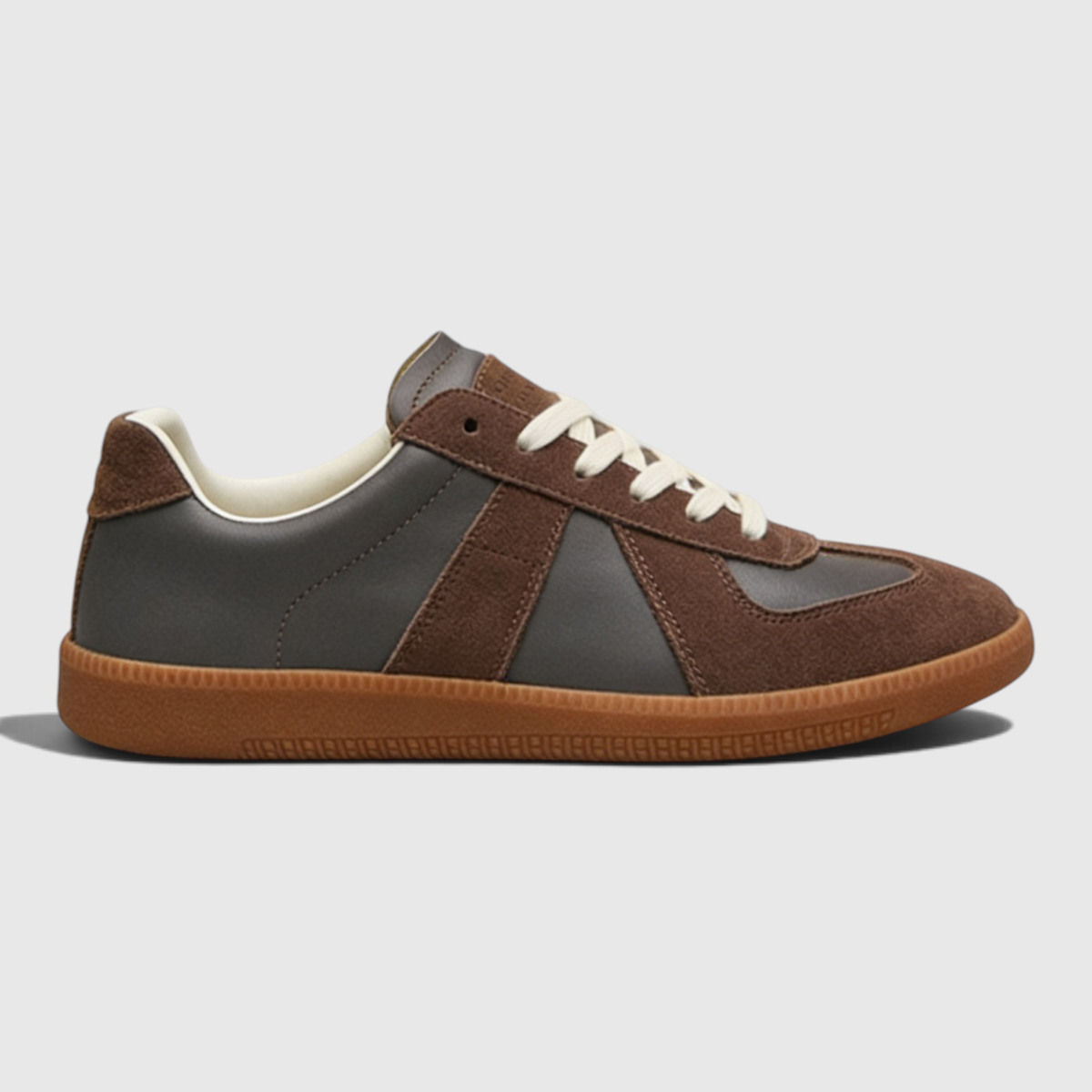 Finn | Men's Suede-Look Lace-Up Trainers - Cushioned Sole Everyday Sneakers
