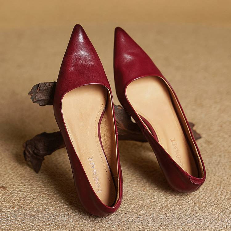 Evelyn | Women's Pointed-Toe Pumps – Kitten Heel Court Shoes