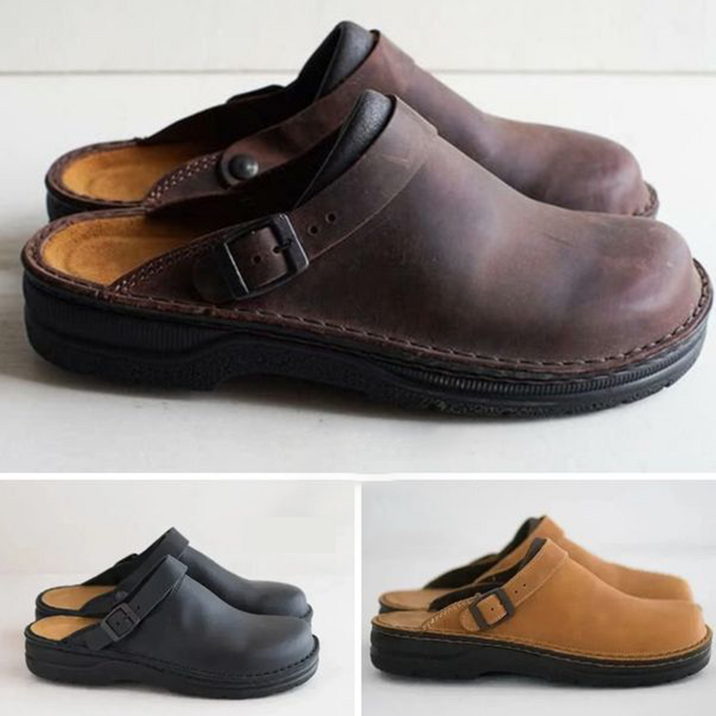 Florence | Leather Clogs – Cushioned Slip-On Everyday Shoes
