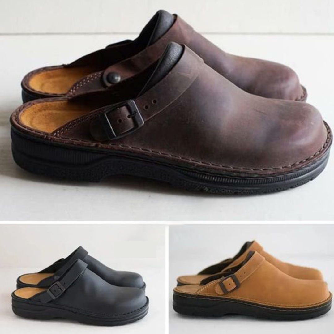 Florence | Leather Clogs – Cushioned Slip-On Everyday Shoes