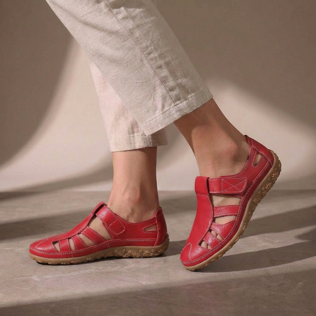 Bettina | Women's Adjustable Strap Closed-Toe Sandals - Everyday Summer Sandals