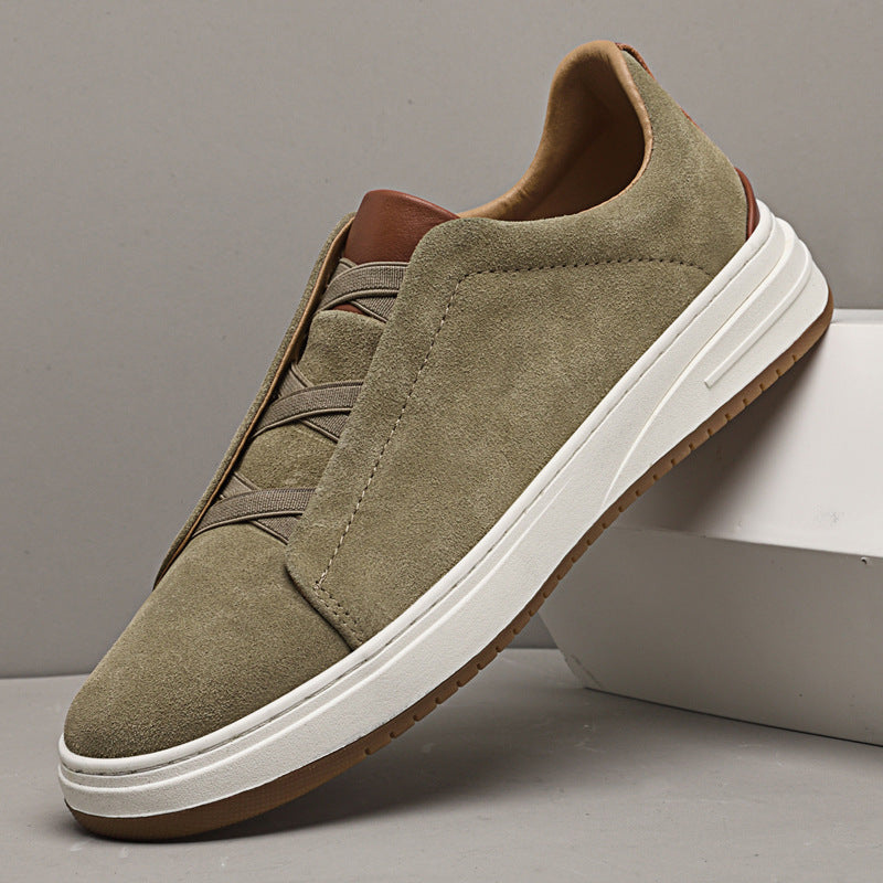 Lachlan | Men's Suede-Look Platform Trainers - Cushioned Casual Sneakers
