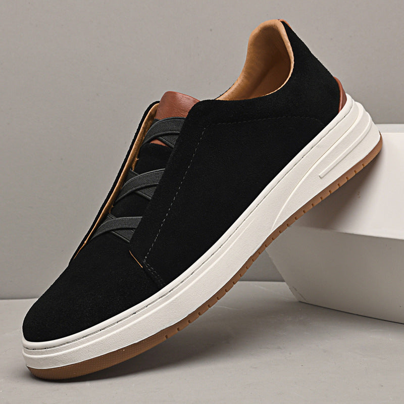 Lachlan | Men's Suede-Look Platform Trainers - Cushioned Casual Sneakers