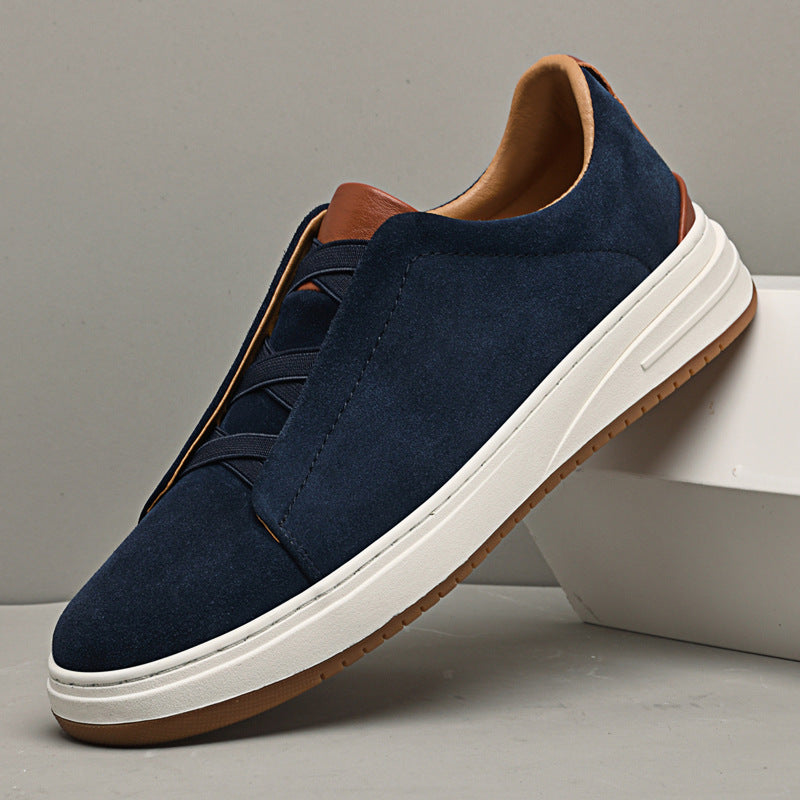 Lachlan | Men's Suede-Look Platform Trainers - Cushioned Casual Sneakers
