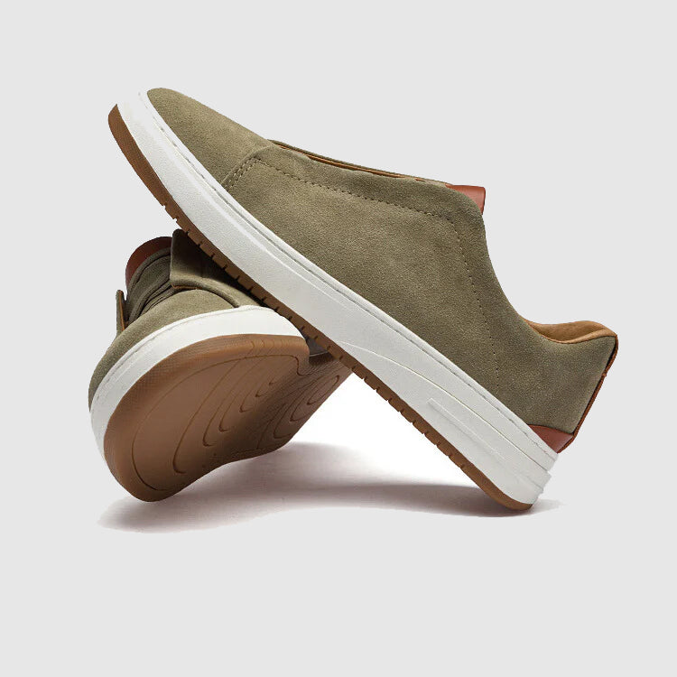 Lachlan | Men's Suede-Look Platform Trainers - Cushioned Casual Sneakers
