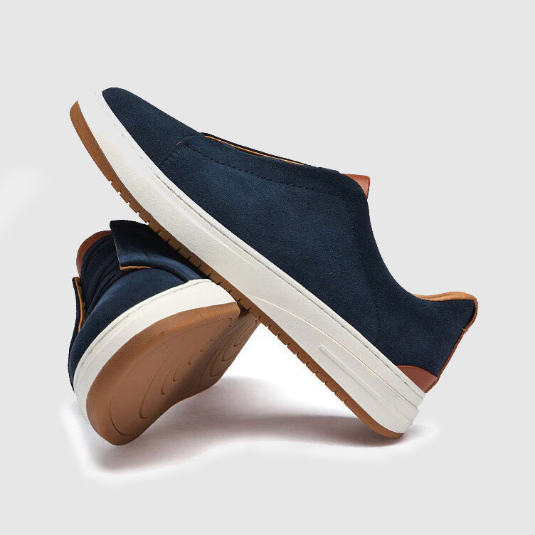 Lachlan | Men's Suede-Look Platform Trainers - Cushioned Casual Sneakers