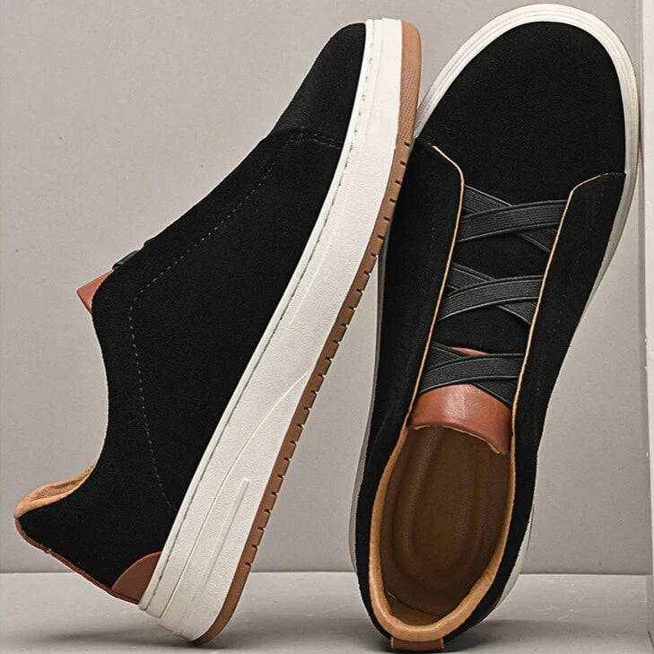Lachlan | Men's Suede-Look Platform Trainers - Cushioned Casual Sneakers