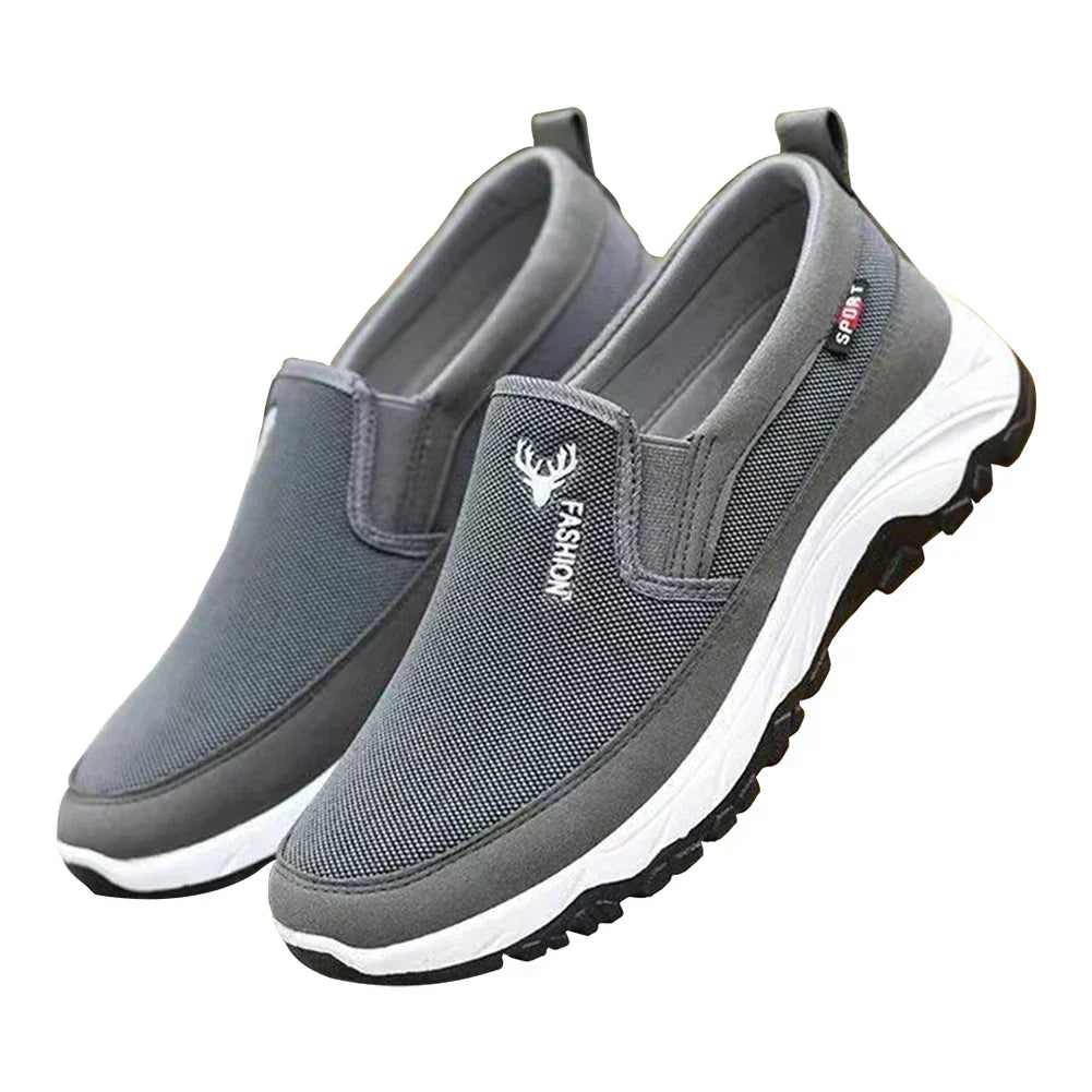 Tobias | Men's Slip-On Mesh Trainers - Breathable Boat Shoe Style Sneakers