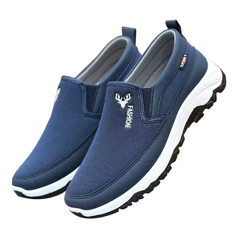 Tobias | Men's Slip-On Mesh Trainers - Breathable Boat Shoe Style Sneakers