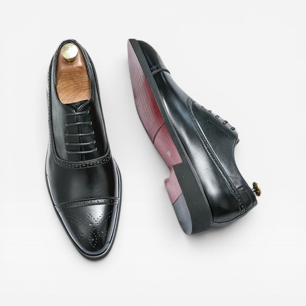 Arthur | Men's Brogue Oxford Shoes – Classic Leather Cap-Toe Dress Shoes